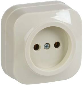 Розетка 1-местная IEK Glory ERH10-K33-10 кремовый