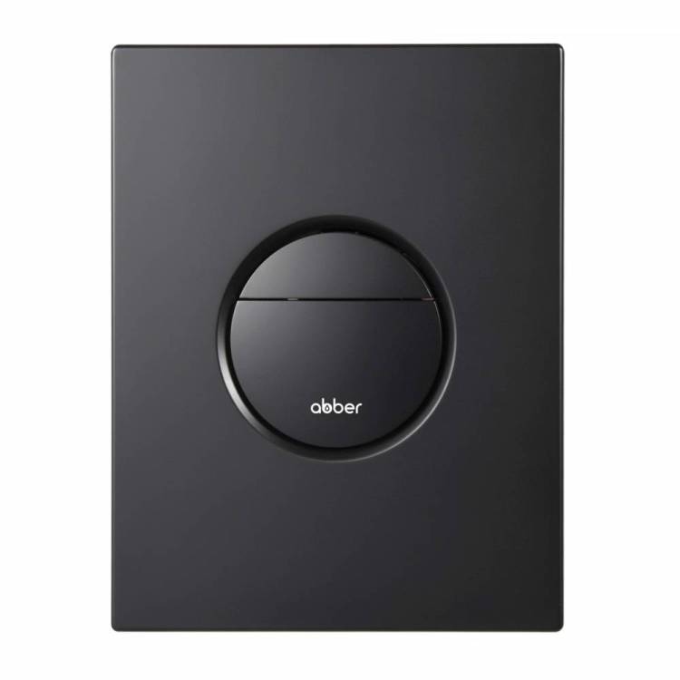 Кнопка смыва Abber AC0126MB пневматическая, черная матовая