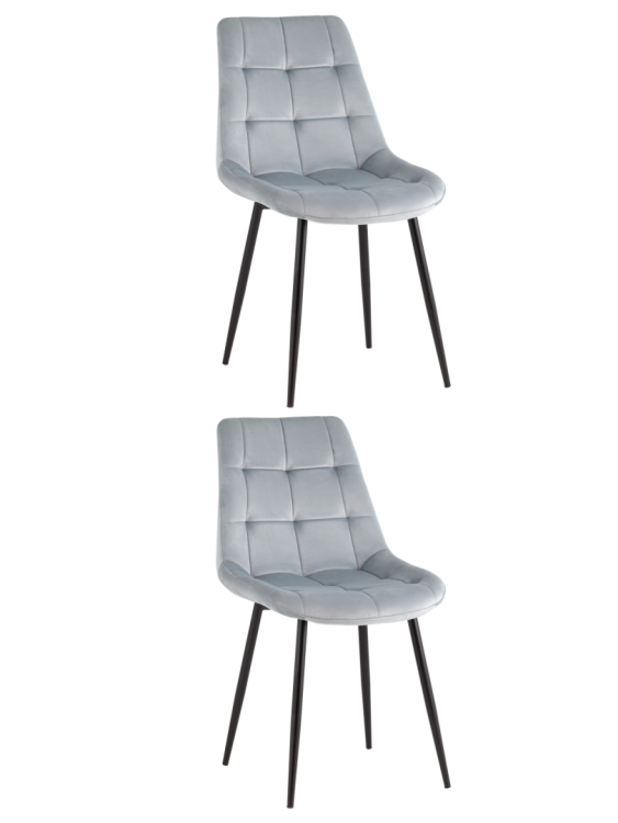 Стул Stool Group Флекс OS-2499-V seat HLR-15 DUAL X2 велюр пыльно-голубой (набор 2 шт)