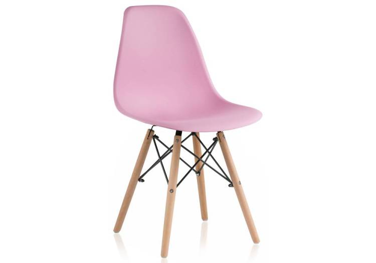Стул Woodville Eames PC-015 11897 натуральный, розовый