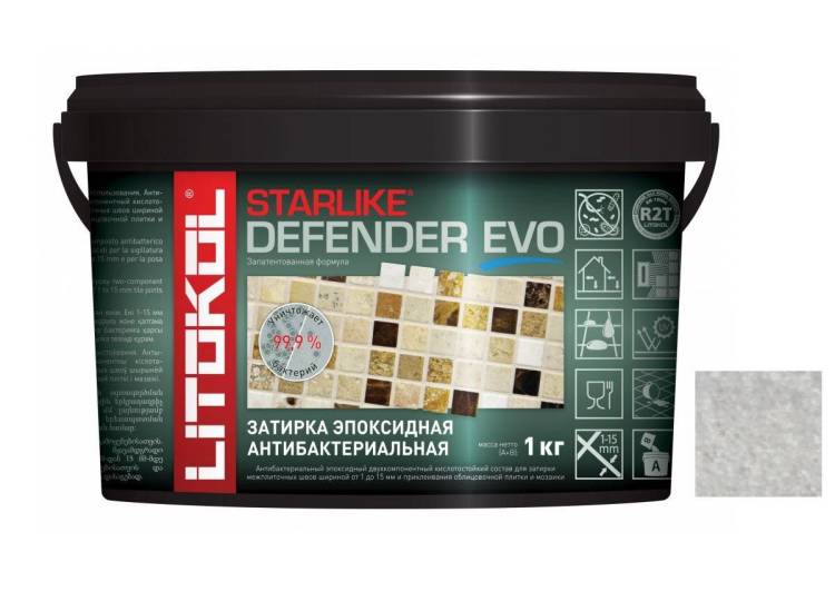 Затирка эпоксидная Litokol Starlike Defender EVO S.105 BIANCO TITANIO 1 кг