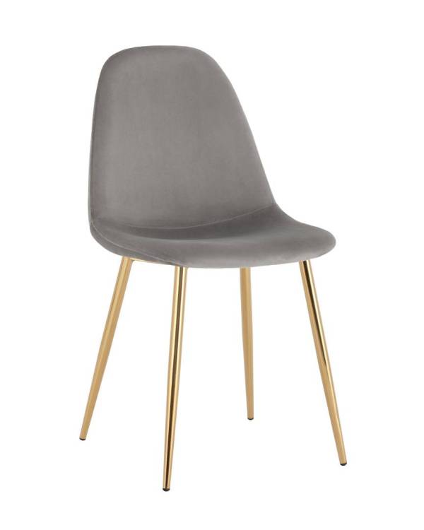Стул Stool Group Валенсия SN OS-001L HLR-18 gl велюр серый, золотые ножки