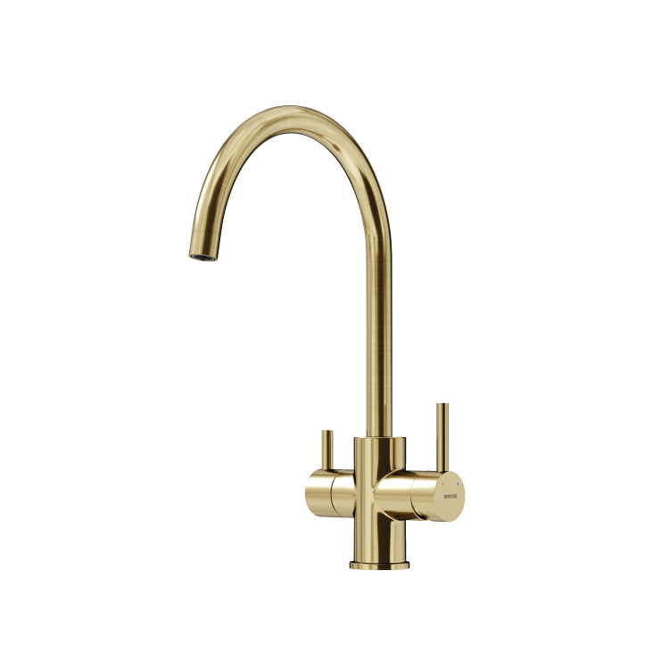 Смеситель для кухни Sancos Taper SC4012BG с возможностью подключения фильтра для воды, брашированное золото