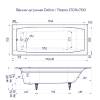 Чугунная ванна Delice Repos DLR220508R 170x70, с ручками, без ножек фото 5
