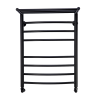 Полотенцесушитель водяной Comfysan Noumi 014100 W-8 80/50 с полкой, черный матовый фото 2