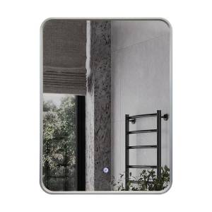 Зеркало Comforty Сириус-60 00-00020612 с подсветкой, бесконтактный сенсор, в алюминиевой раме, серебряный матовый