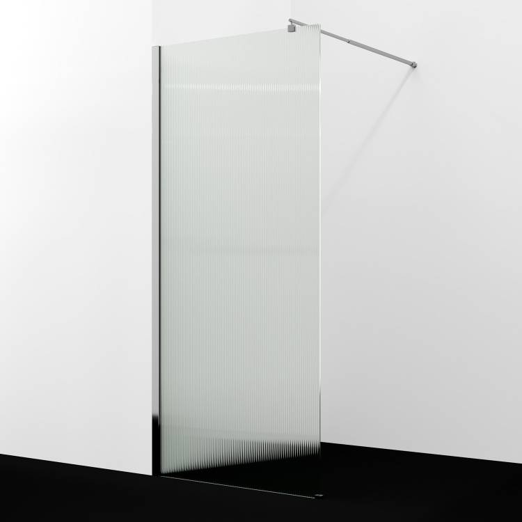 Душевая перегородка Wasserkraft Rur 30W46-FL профиль хром, стекло рифленое, 110x200