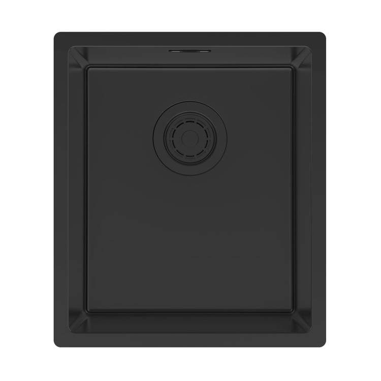Мойка кухонная Paulmark Lassan 38 Uni LA38-MBN Матовый Черный, 38x44
