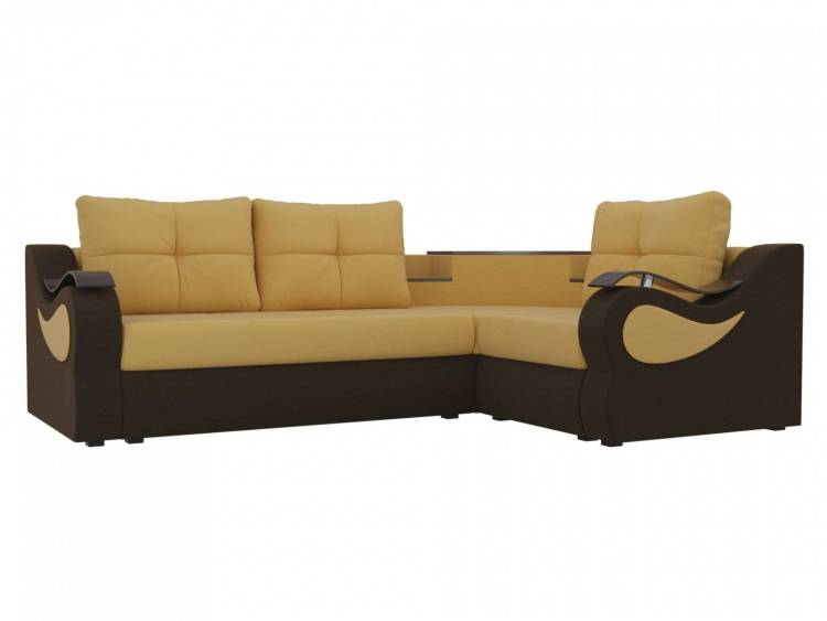 Диван угловой Лига диванов Митчелл 107553 Желтый Правый