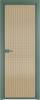 Межкомнатная дверь Profil Doors 1 AX цвет профиля Зеленый воск, стекло безопасное 6 мм мору золото 700x2000