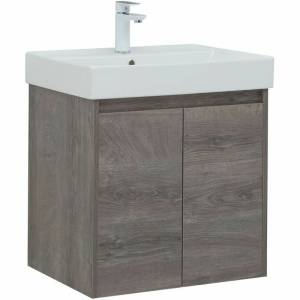 Тумба с раковиной Aquanet Nova Lite 60 302524 подвесная, дуб рошелье