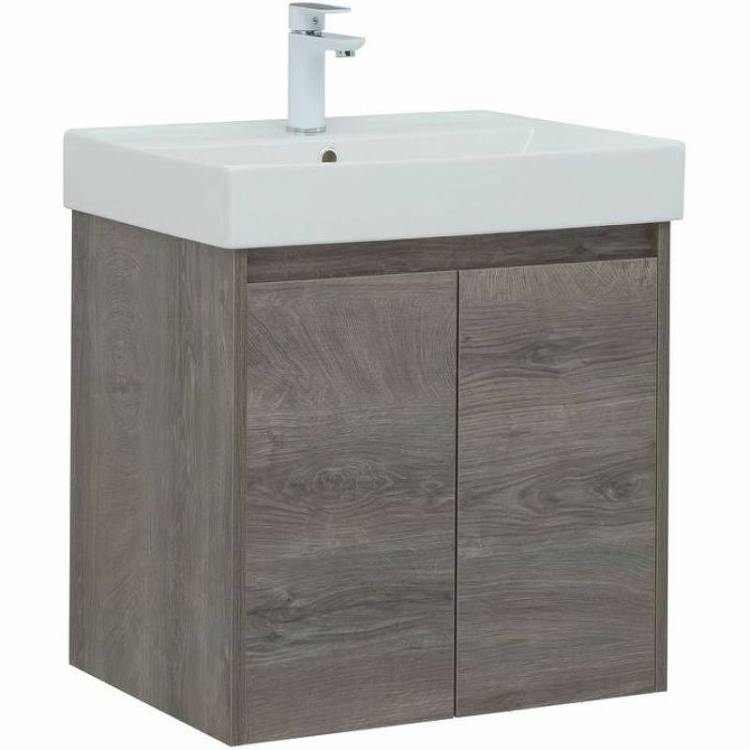 Тумба с раковиной Aquanet Nova Lite 60 302524 подвесная, дуб рошелье