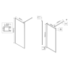 Душевая перегородка Vincea Walk-In (Волк-Ин) VSW-1HP900GWBG профиль брашированное золото, стекло ламинированное с золотыми нитями, 90x200 фото 5