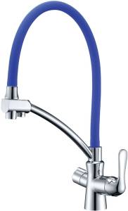 Смеситель для кухни Lemark Comfort LM3070C-Blue с гибким изливом