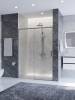 Душевая дверь в нишу Cezares PLANE-BF-1-140-C-IN профиль сатин, стекло прозрачное, 140x195 фото 2