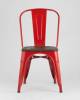 Набор из 6 стульев Stool Group Tolix YD-H440B-W LG-03 X6 красный глянцевый, темное дерево фото 11