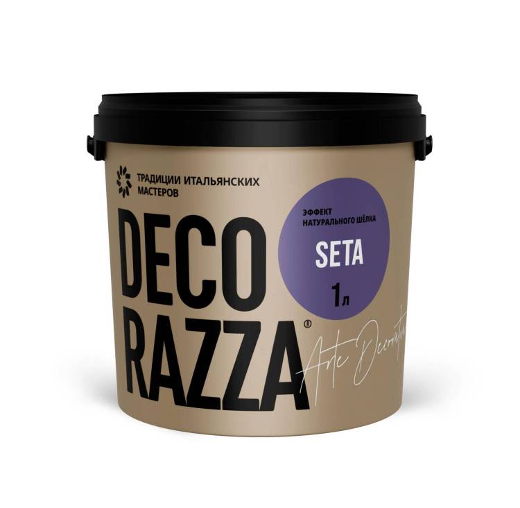 Декоративное покрытие Decorazza Seta база Oro ST18-37 фиолетовое 1 л