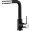 Комплект Paulmark Flugen PM217850-BLM черный металлик + Смеситель Paulmark Kassel Ka214311-418 для кухонной мойки, черный металлик фото 5