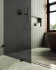 Душевая перегородка MaybahGlass MGD-271-6 79x195, стекло графит матовый 8 мм, профиль черный фото 4
