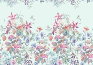 3D Фотообои Artegrafico «Фуксиновая гортензия» BT-025 песок