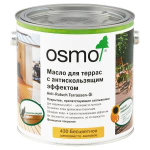 Масло для террас с антискользящим эффектом Osmo Anti-Rutsch Terrassen Öl 430 бесцветное шелковисто-матовое 2.5 л