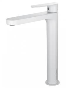 Смеситель для раковины Wonzon & Woghand WW-H1034-MW высокий, белый матовый