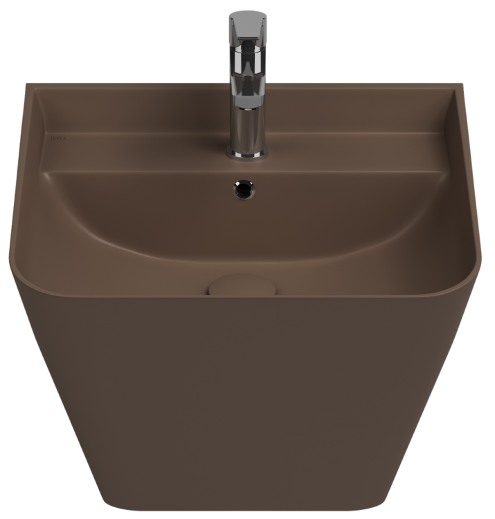 Раковина Isvea Sott'Aqua 10SQ37002SV-2H коричневый матовый, 50x42