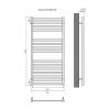 Полотенцесушитель водяной Aquatek Лира AQ KP1610BL П16 500х1100, черный муар фото 4