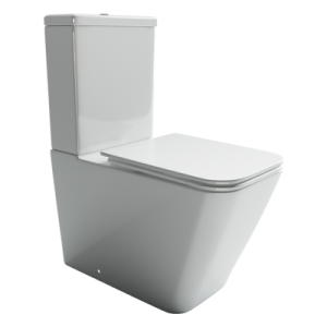 Унитаз-компакт Ceramica Nova Cubic CN1803 безободковый, сиденье микролифт, белый