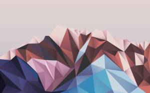 3D Фотообои Artegrafico «Полигональная гора» POL-008 акварель