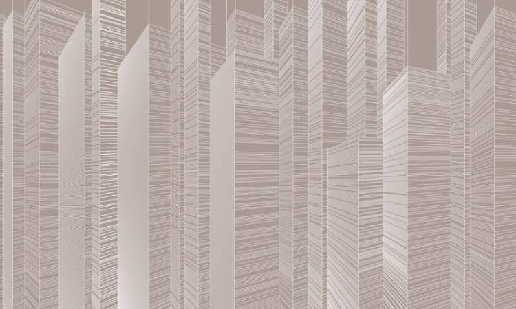 3D Фотообои Artegrafico «Абстрактные небоскрёбы на коричневом» LST-063 песок