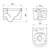 Унитаз подвесной Point Веста PN41701BM безободковый, сиденье микролифт, черный матовый фото 6