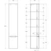 Шкаф-пенал Belbagno Etna-M ETNA-M-1500-2A-SO-BL-L 30x30x150 Bianco Lucido подвесной с двумя распашными дверцами с доводчиками, левосторонний фото 6