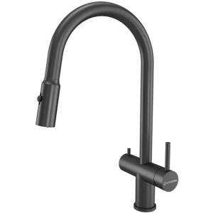 Смеситель для кухни Kuchenstern Brunn-FS 751GM80 вороненая сталь