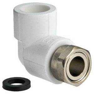 Угольник полипропиленовый VALTEC 20 мм х 1/2 с накидной гайкой, VTp.758.0.02004