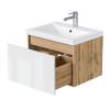 Тумба под раковину 1MarKa Aris Ц0000042282 дуб вотан, белый глянец, 59x44.7x40