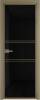 Межкомнатная дверь Profil Doors 2 AX цвет профиля Шампань, стекло безопасное 6 мм черный триплекс 800x2000