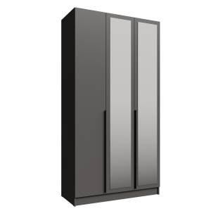 Шкаф ТЭКС Мадрид 1.2 00-00185321 графит серый распашной с зеркалом