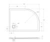 Поддон для душа BelBagno Uno TRAY-MR-UNO-RH-120/90-550-35-W-R-NO с сифоном и чёрной матовой декоративной накладкой, 120x90 фото 5