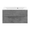 Тумба с раковиной Vincea Mia 900 2 выкатных ящика, Beton, раковина белая фото 3