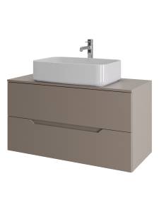 Тумба с раковиной Orange Line Li-100TuLMDF+B07-600W латте матовый, 100 см