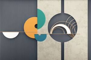 3D Фотообои Artegrafico «Парад объемных фигур» OP-007 канвас