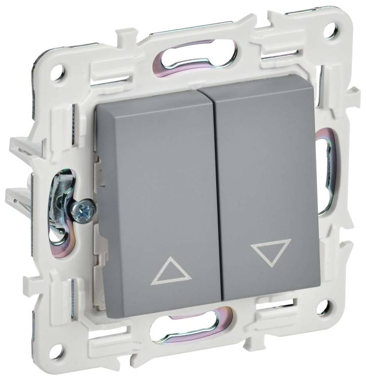 Выключатель жалюзи IEK Skandy SK-V15-0-10-K03 серый