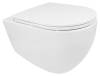 Унитаз подвесной Isvea Infinity 10NF02001SV-2L безободковый, сиденье с микролифтом, белый матовый фото 3