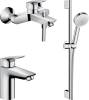 Душевой комплект Hansgrohe Logis 71101000 + Logis 71400000 + душевой гарнитур Crometta 100 Vario 26651400
