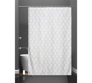 Штора для ванной Bath Plus Taberg akch-21304 с кольцами, 180x180, белый туман