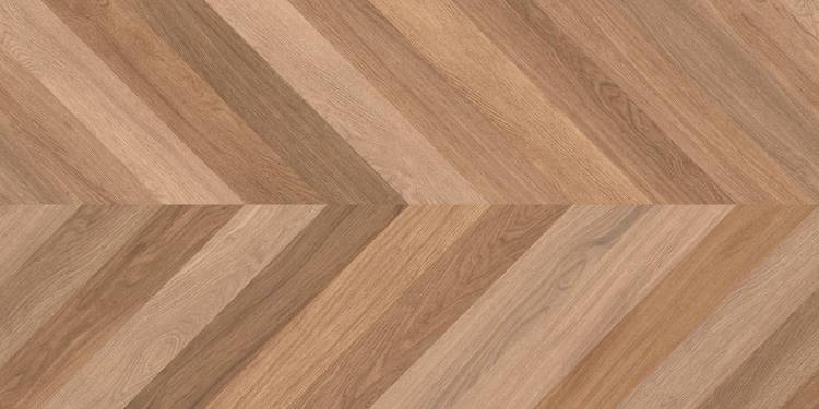 Керамогранит Laparet Wood Canarium Chevron M тёмно-бежевый матовый карвинг 60x120
