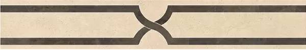 Бордюр Kerranova Marble Trend K-1003/LR/f02 Crema Marfil F02-CUT LR 10х60