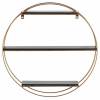 Полка навесная Stool Group Luna FDC9685 g bl/m золотая, черный мрамор 50x10x50 фото 2