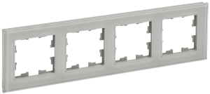 Рамка 4-постовая IEK Brite BR-M42-G-K30 дымчатый